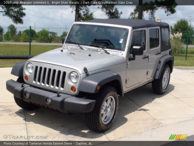 Bright Silver Metallic / Dark Slate Gray/Medium Slate Gray 2007 Jeep Wrangler Unlimited X