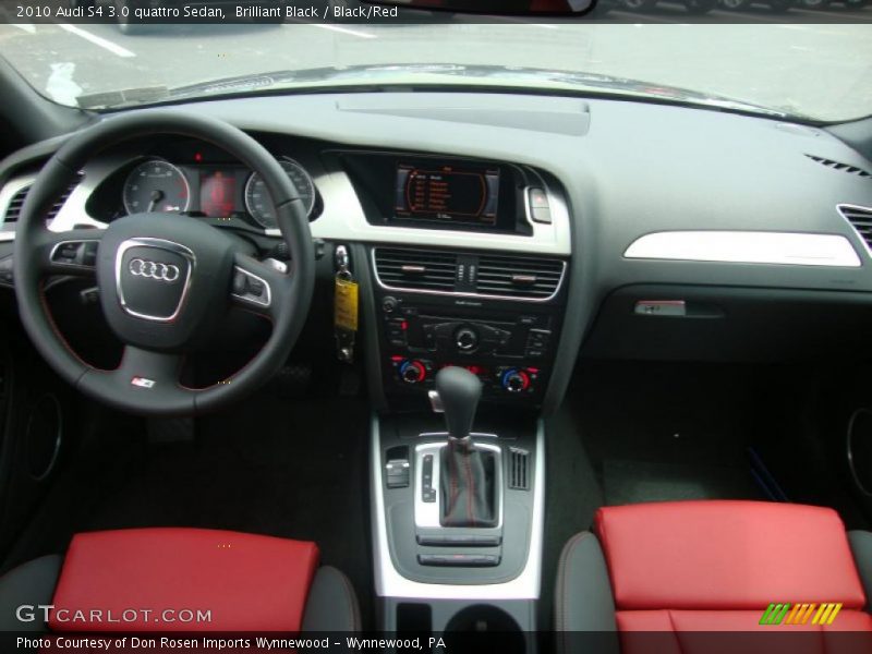 Brilliant Black / Black/Red 2010 Audi S4 3.0 quattro Sedan