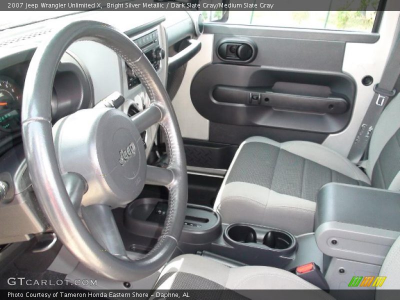 Bright Silver Metallic / Dark Slate Gray/Medium Slate Gray 2007 Jeep Wrangler Unlimited X