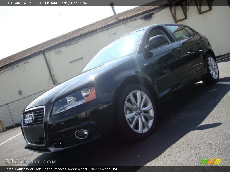 Brilliant Black / Light Gray 2010 Audi A3 2.0 TDI