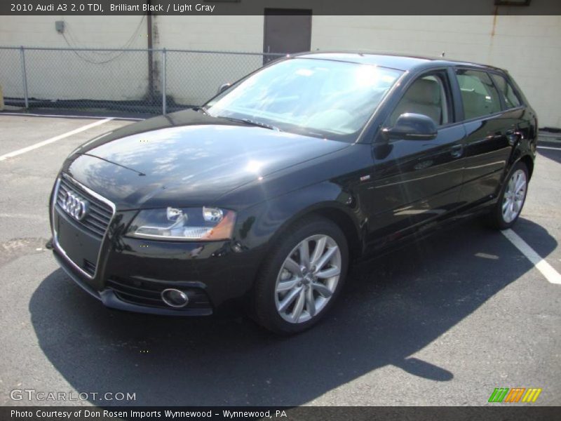 Brilliant Black / Light Gray 2010 Audi A3 2.0 TDI