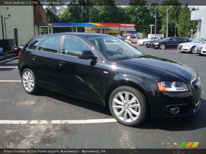 Brilliant Black / Light Gray 2010 Audi A3 2.0 TDI