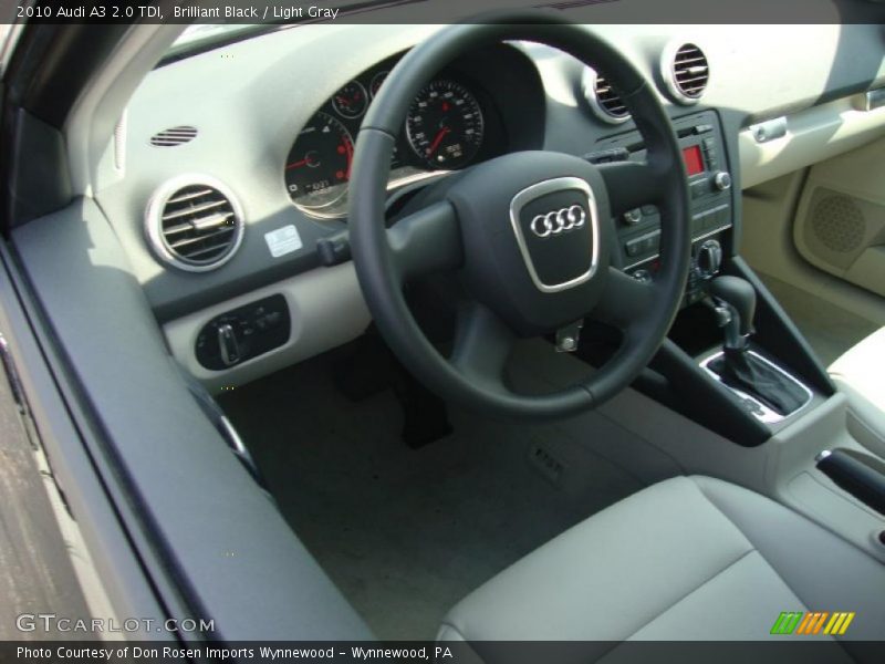 Brilliant Black / Light Gray 2010 Audi A3 2.0 TDI