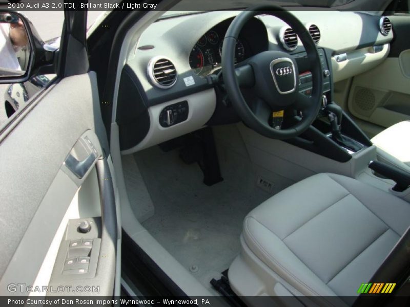 Brilliant Black / Light Gray 2010 Audi A3 2.0 TDI