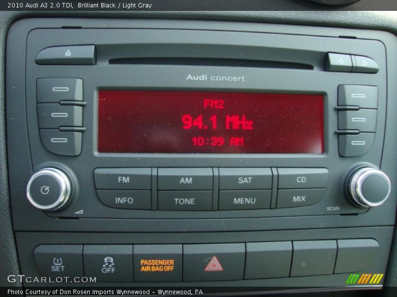 Audio System of 2010 A3 2.0 TDI