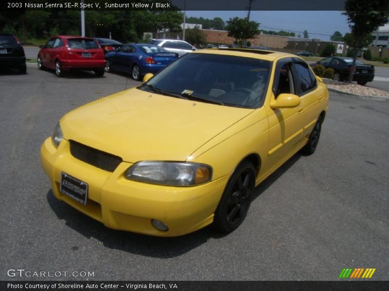 Sunburst Yellow / Black 2003 Nissan Sentra SE-R Spec V