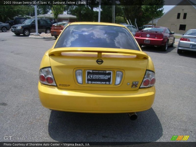 Sunburst Yellow / Black 2003 Nissan Sentra SE-R Spec V