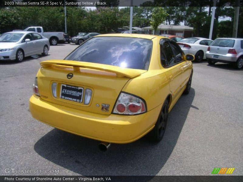 Sunburst Yellow / Black 2003 Nissan Sentra SE-R Spec V