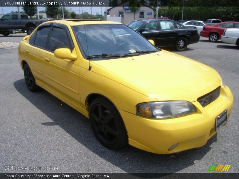 Sunburst Yellow / Black 2003 Nissan Sentra SE-R Spec V