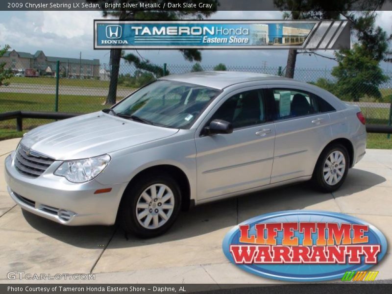 Bright Silver Metallic / Dark Slate Gray 2009 Chrysler Sebring LX Sedan
