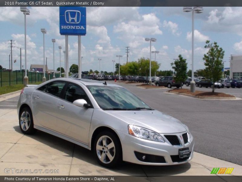 Quicksilver Metallic / Ebony 2010 Pontiac G6 GT Sedan