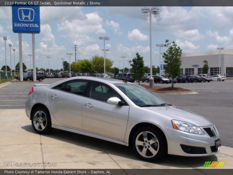 Quicksilver Metallic / Ebony 2010 Pontiac G6 GT Sedan
