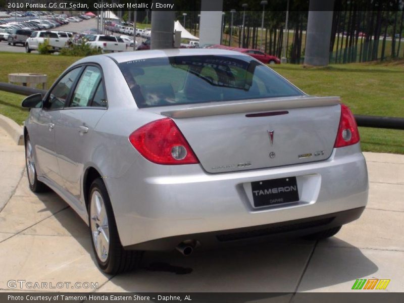 Quicksilver Metallic / Ebony 2010 Pontiac G6 GT Sedan