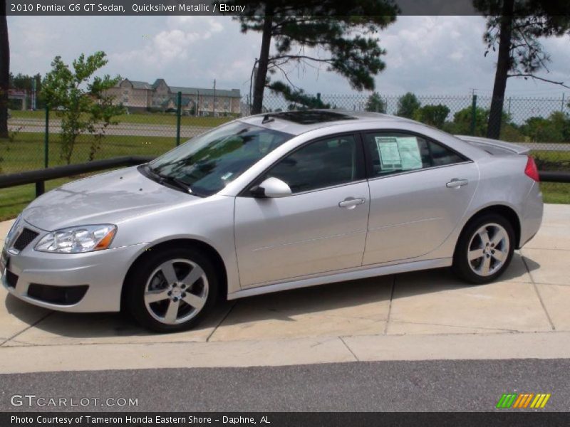 Quicksilver Metallic / Ebony 2010 Pontiac G6 GT Sedan