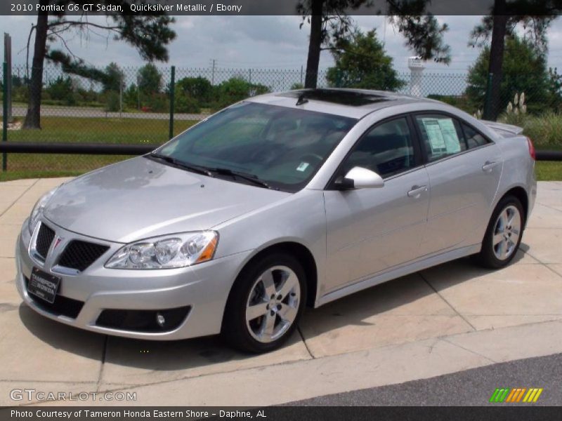 Quicksilver Metallic / Ebony 2010 Pontiac G6 GT Sedan