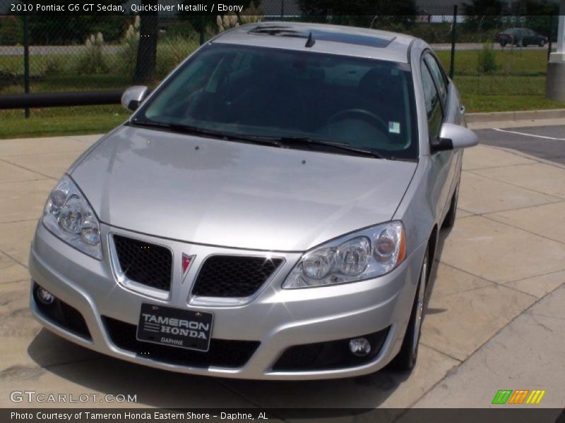 Quicksilver Metallic / Ebony 2010 Pontiac G6 GT Sedan