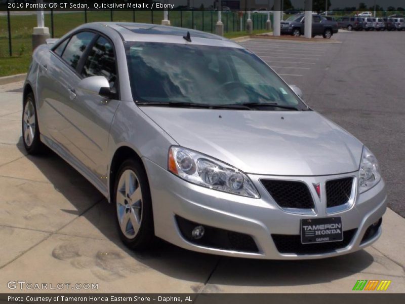 Quicksilver Metallic / Ebony 2010 Pontiac G6 GT Sedan