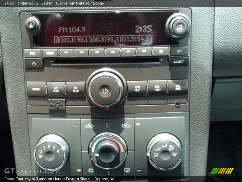 Quicksilver Metallic / Ebony 2010 Pontiac G6 GT Sedan