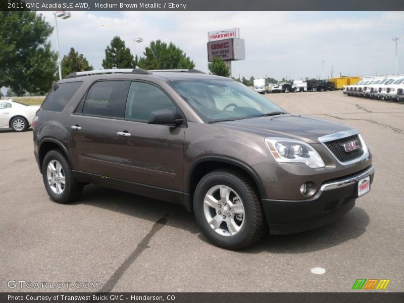 Medium Brown Metallic / Ebony 2011 GMC Acadia SLE AWD