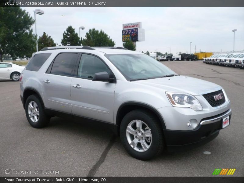 Quicksilver Metallic / Ebony 2011 GMC Acadia SLE AWD