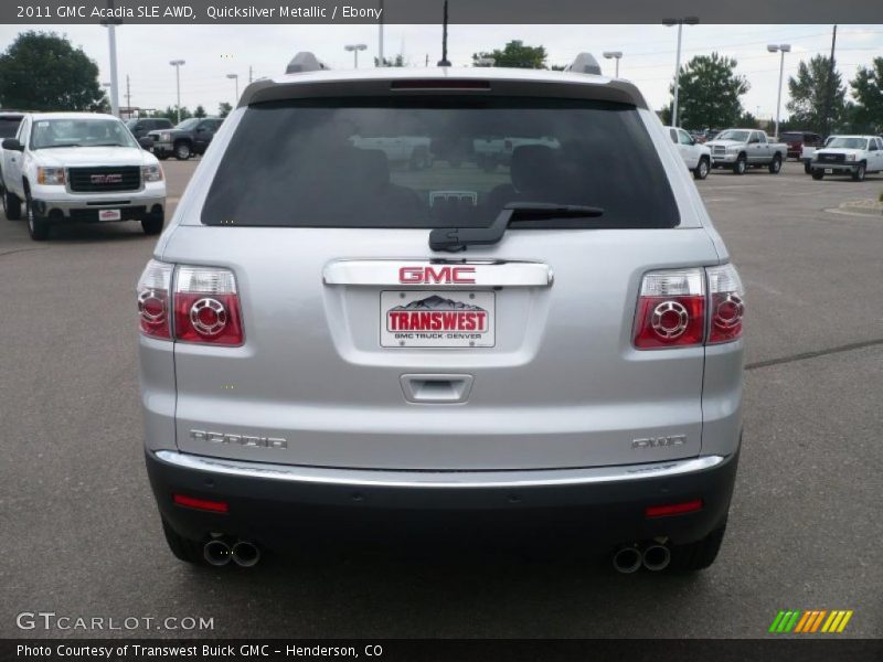 Quicksilver Metallic / Ebony 2011 GMC Acadia SLE AWD