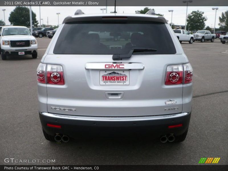 Quicksilver Metallic / Ebony 2011 GMC Acadia SLE AWD