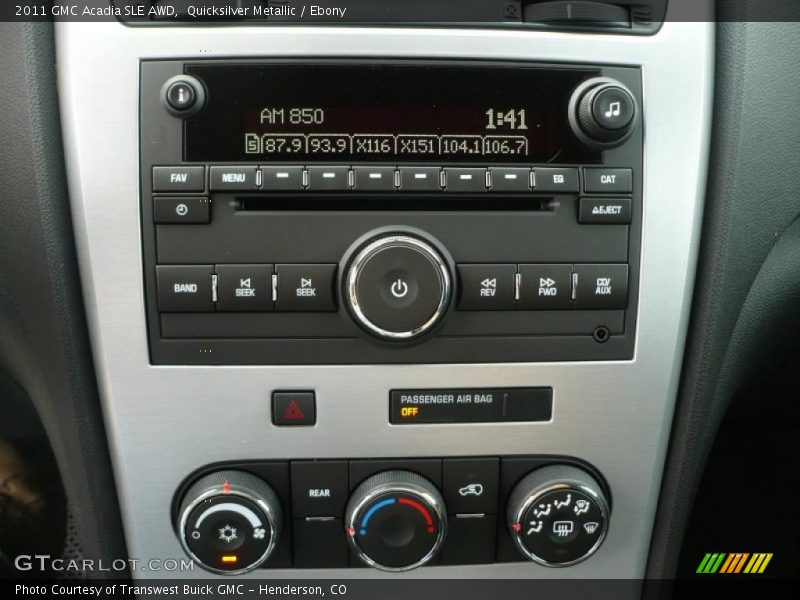 Quicksilver Metallic / Ebony 2011 GMC Acadia SLE AWD