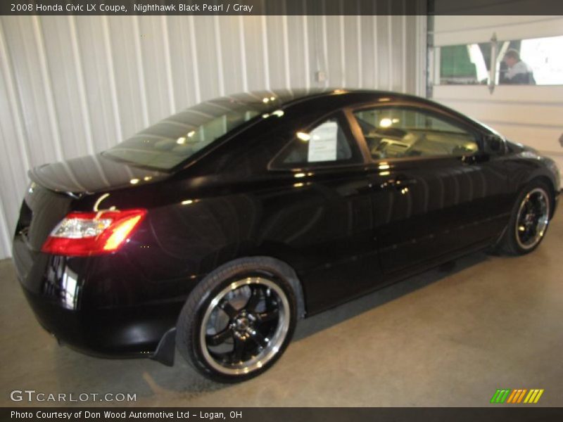 Nighthawk Black Pearl / Gray 2008 Honda Civic LX Coupe