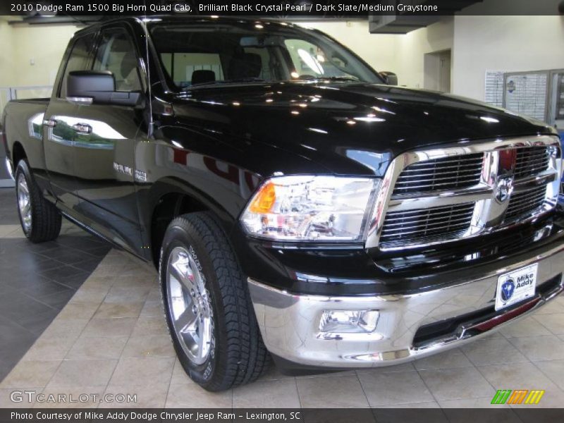 Brilliant Black Crystal Pearl / Dark Slate/Medium Graystone 2010 Dodge Ram 1500 Big Horn Quad Cab
