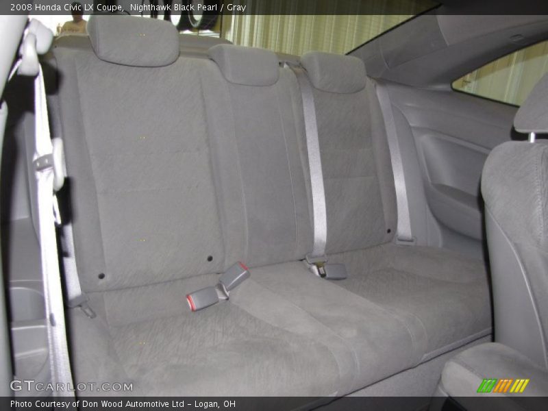 Nighthawk Black Pearl / Gray 2008 Honda Civic LX Coupe
