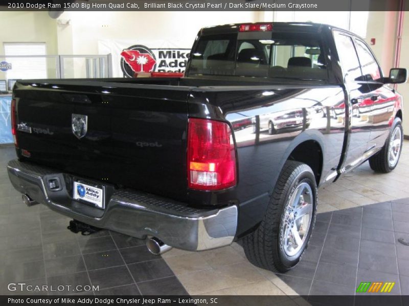 Brilliant Black Crystal Pearl / Dark Slate/Medium Graystone 2010 Dodge Ram 1500 Big Horn Quad Cab