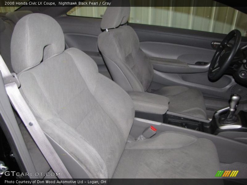 Nighthawk Black Pearl / Gray 2008 Honda Civic LX Coupe
