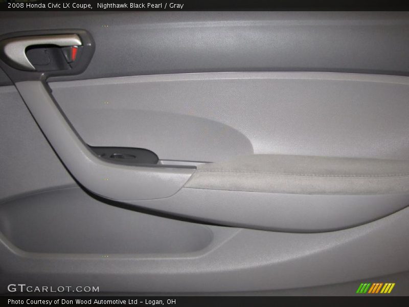 Nighthawk Black Pearl / Gray 2008 Honda Civic LX Coupe