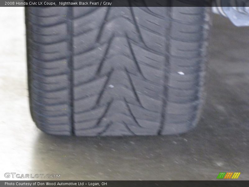 Nighthawk Black Pearl / Gray 2008 Honda Civic LX Coupe