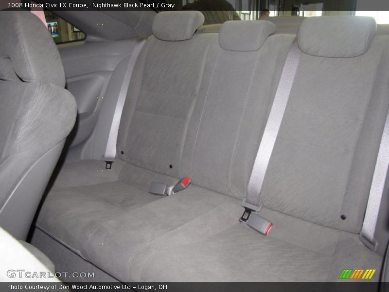 Nighthawk Black Pearl / Gray 2008 Honda Civic LX Coupe