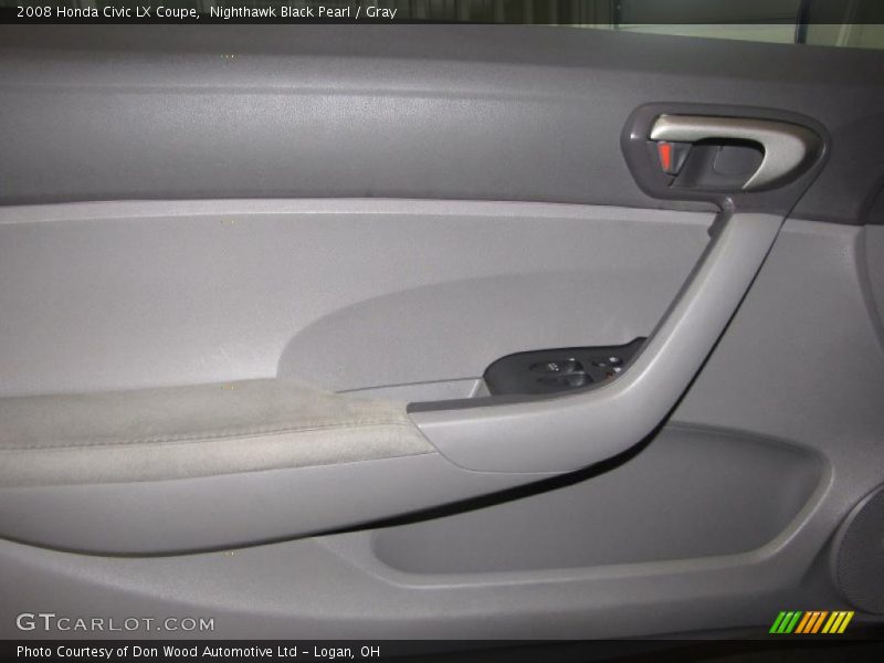 Nighthawk Black Pearl / Gray 2008 Honda Civic LX Coupe