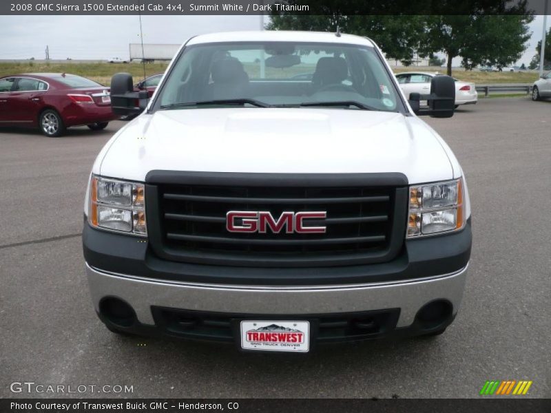 Summit White / Dark Titanium 2008 GMC Sierra 1500 Extended Cab 4x4