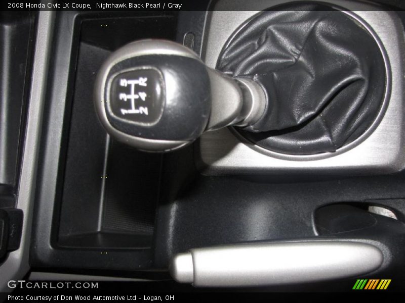 Nighthawk Black Pearl / Gray 2008 Honda Civic LX Coupe