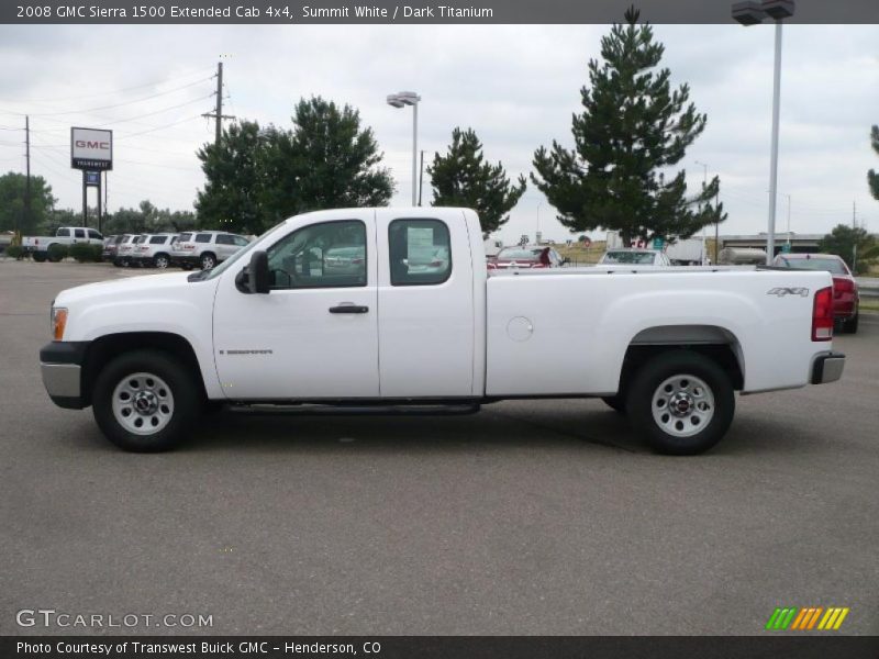 Summit White / Dark Titanium 2008 GMC Sierra 1500 Extended Cab 4x4