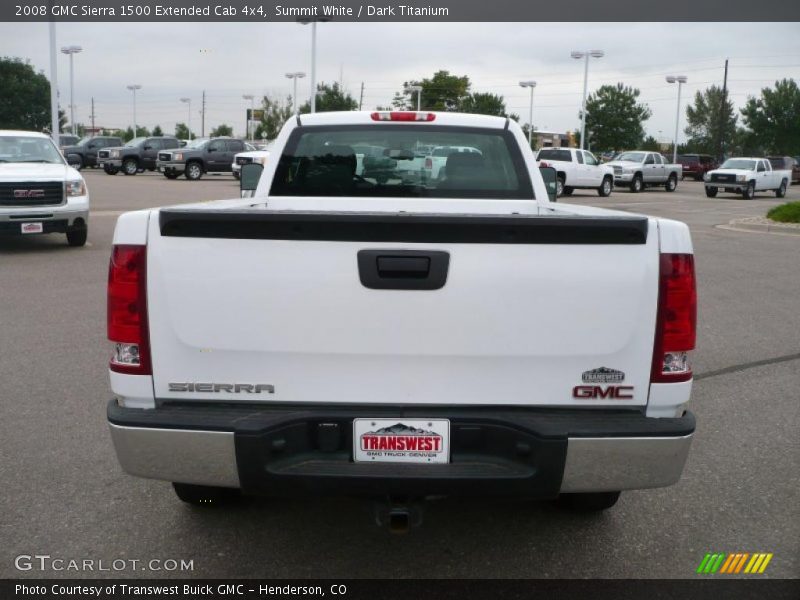 Summit White / Dark Titanium 2008 GMC Sierra 1500 Extended Cab 4x4