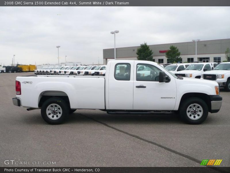 Summit White / Dark Titanium 2008 GMC Sierra 1500 Extended Cab 4x4
