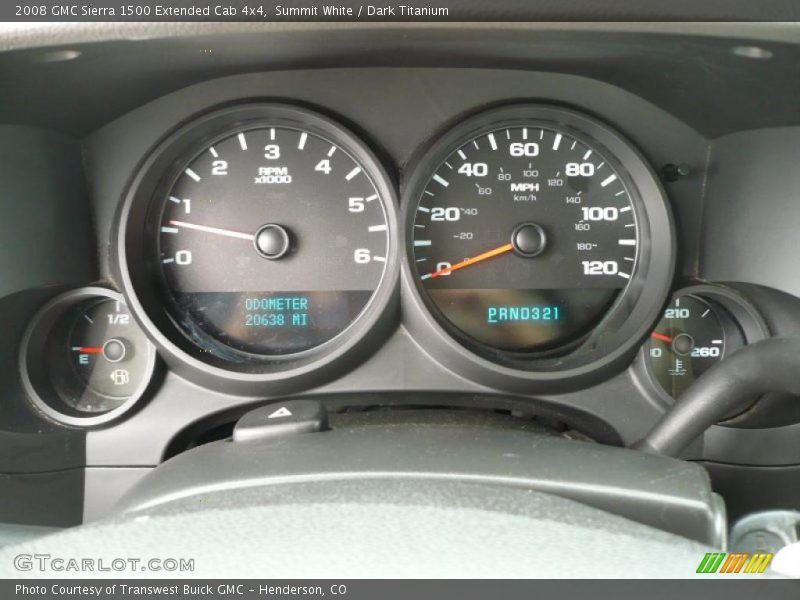 Summit White / Dark Titanium 2008 GMC Sierra 1500 Extended Cab 4x4