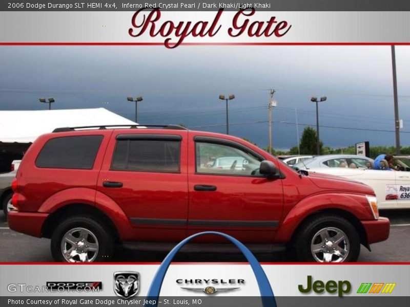 Inferno Red Crystal Pearl / Dark Khaki/Light Khaki 2006 Dodge Durango SLT HEMI 4x4