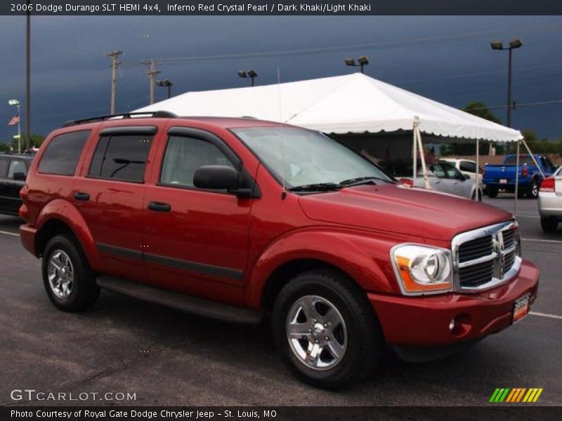 Inferno Red Crystal Pearl / Dark Khaki/Light Khaki 2006 Dodge Durango SLT HEMI 4x4