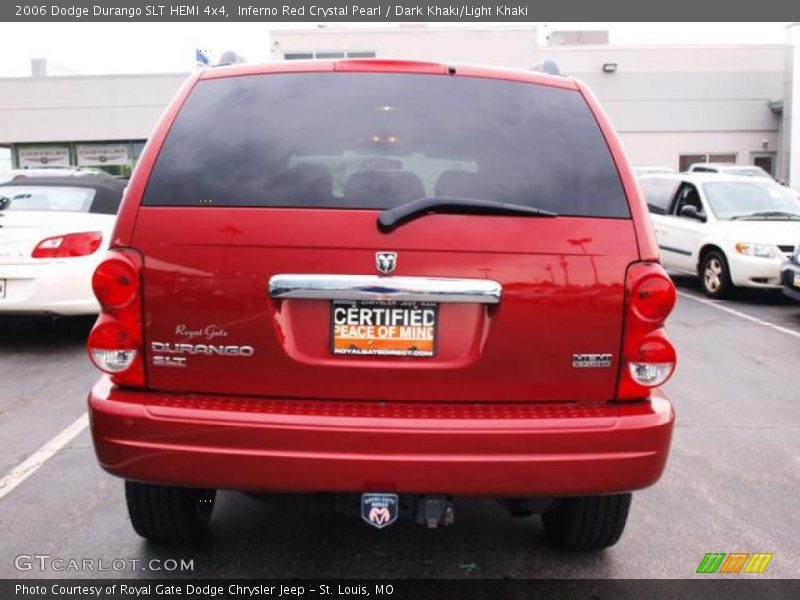 Inferno Red Crystal Pearl / Dark Khaki/Light Khaki 2006 Dodge Durango SLT HEMI 4x4