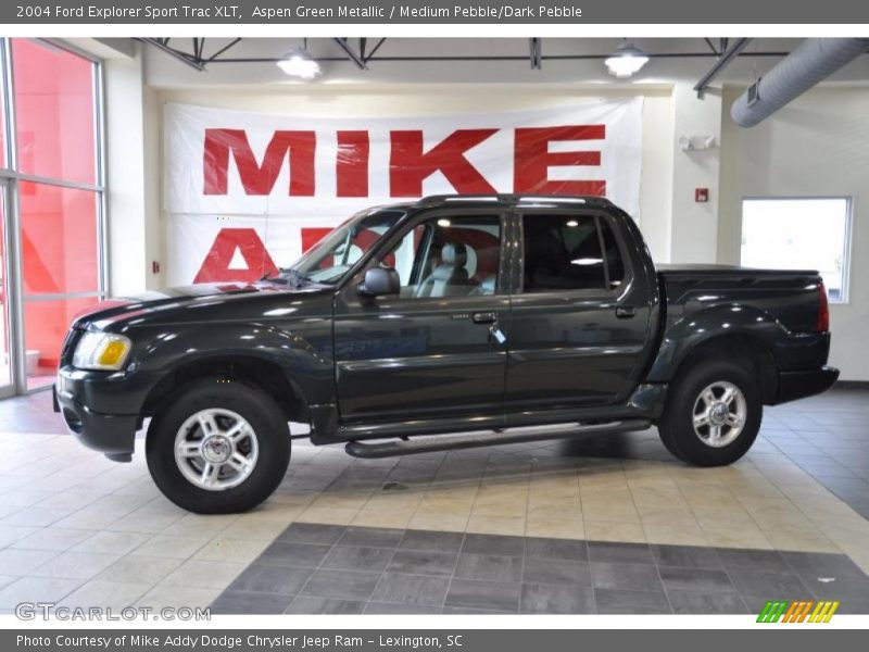 Aspen Green Metallic / Medium Pebble/Dark Pebble 2004 Ford Explorer Sport Trac XLT