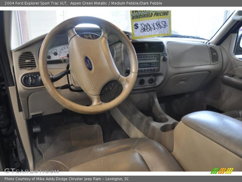 Aspen Green Metallic / Medium Pebble/Dark Pebble 2004 Ford Explorer Sport Trac XLT