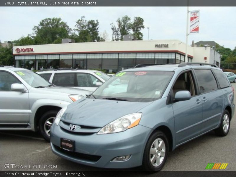 Blue Mirage Metallic / Stone 2008 Toyota Sienna XLE