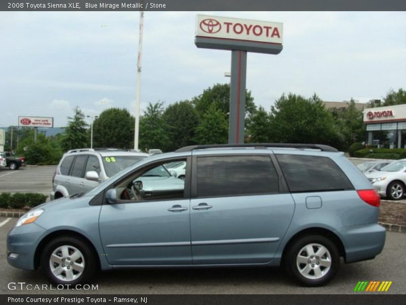 Blue Mirage Metallic / Stone 2008 Toyota Sienna XLE