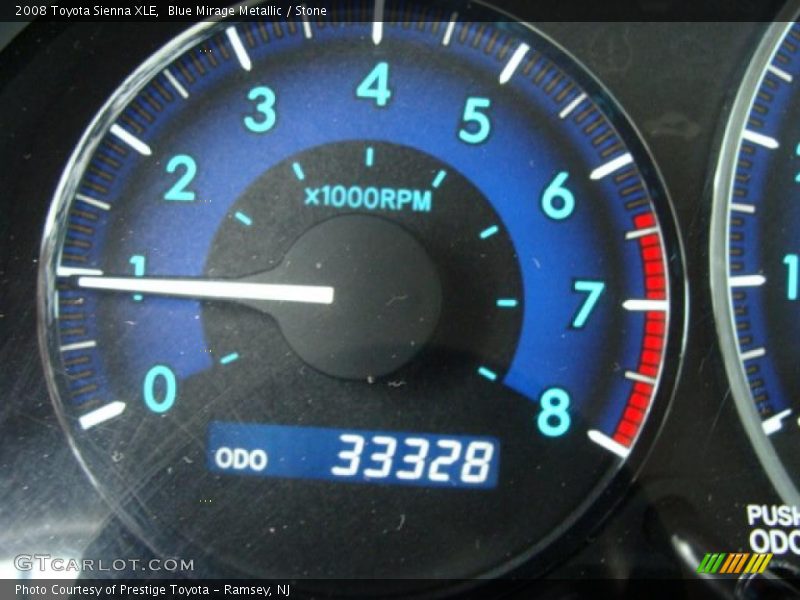 Blue Mirage Metallic / Stone 2008 Toyota Sienna XLE
